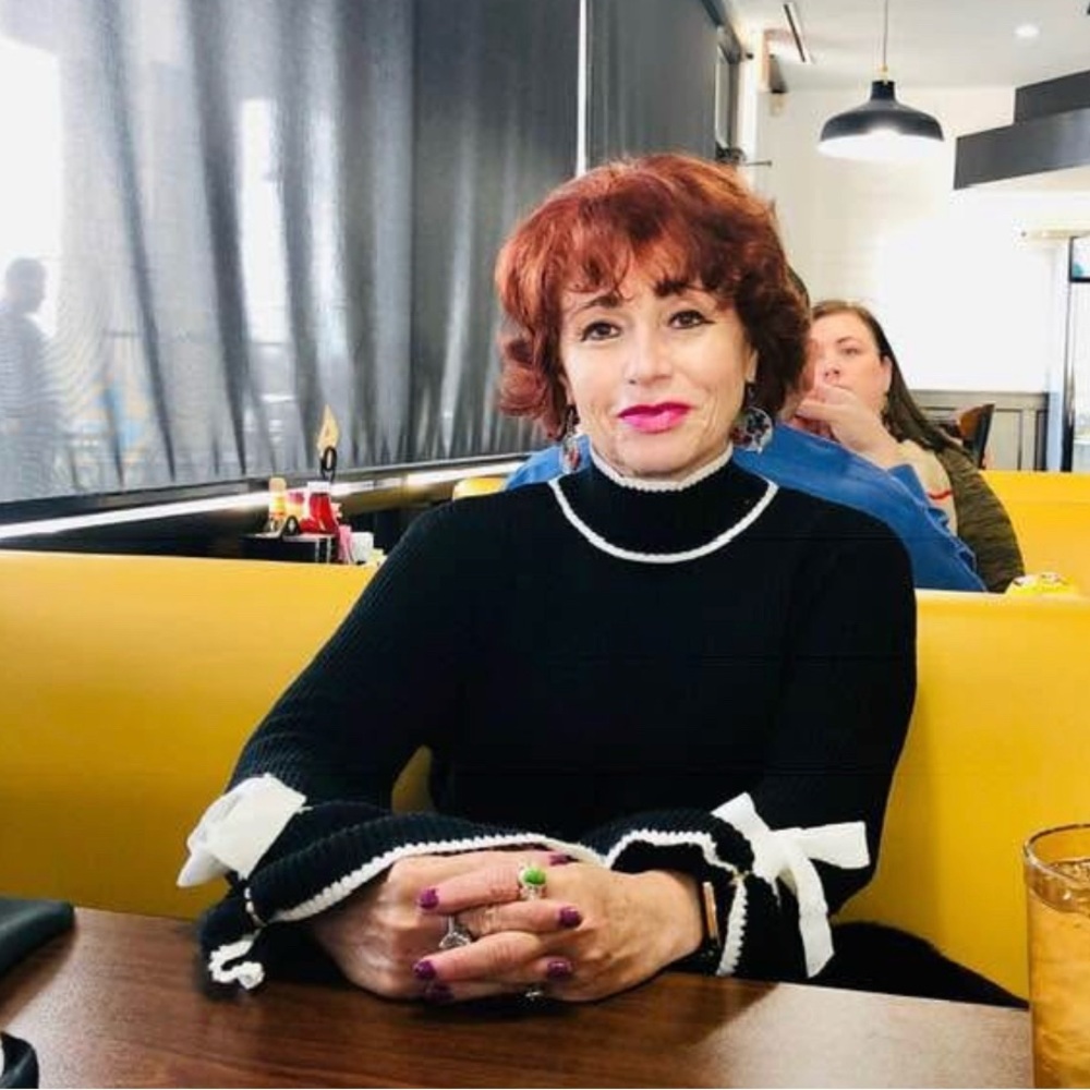Poof! Black Turtleneck Sweater with White Accents